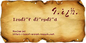 Izsóf Árpád névjegykártya